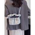 thumbnail image 4 of Bolso de mano chino de moda, bolso de hombro para mujer, bolso de mujer con diseño de nube plisada, bolso cruzado, adorno colgante, material de PU, 4 of 5