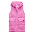 thumbnail image 4 of Ketyyh-chn99 Cardigan for Women Long Winter Coat Vest With Hood Sleeveless Warm Coat With Pockets Quilted Vest Jacket Outdoor Jacket Women's Cardigan B,5XL, 4 of 5