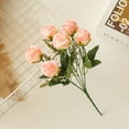 thumbnail image 5 of Mdesiwst 1 Bunch Handmade Artificial Flower,6 Heads Faux Silk Rose Decor for Wedding, 5 of 10