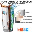 thumbnail image 7 of 20 Oz Dachshund Footprint Bone Coffee Tumbler Double Wall Insulated Stainless Steel Water Bottle | Metal Reusable Thermoses Flask with Cup Cap | Leak & Sweat Proof with Anti-Dust Lid, 7 of 7