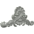 thumbnail image 2 of Ekena Millwork 13 1/2"W x 5 3/4"H x 1/2"P Edwards Sunflower and Leaves Onlay with Scrolls, 2 of 6