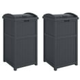 thumbnail image 1 of Suncast Poubelle Extérieure de 30 Gallons Hideaway, Cyberespace (Lot de 2), 1 of 12