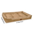 thumbnail image 3 of Kraoden Waterproof Antiskid Pet Bed for Small Dogs and Cats, Soft Comfortable Lint Rectangle Mat with Supportive Edges for Indoor Outdoor Use, Durable Cozy Resting Mat, 3 of 6