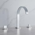 thumbnail image 2 of 3 Hole Basin Mixer Tap Brass Double Handle 3 Hole Basin Taps Chrome, 2 of 2
