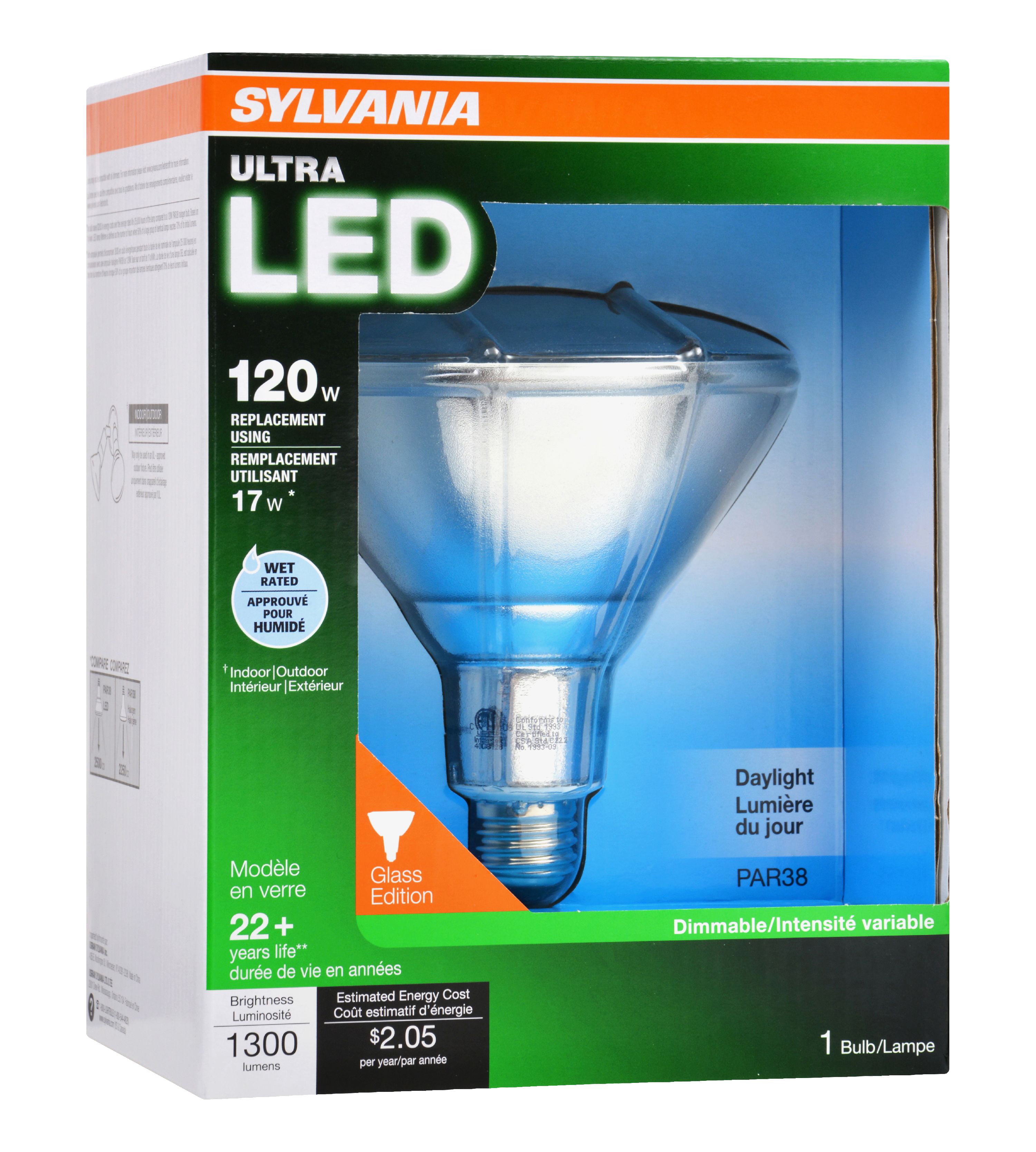 ES 1x 120W Par 38 Spotlight Flood Lamp Bulbs E27 122mm Dimmable Security Lamps 