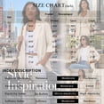 thumbnail image 2 of Linen Blazer Jackets for Women Casual 3/4 Sleeve Lightweight Summer Fall Dressy Coat Outfits with Pockets White XL, 2 of 8