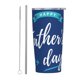 thumbnail image 1 of Feliz Día del Padre Taza de café de viaje de acero inoxidable aislada de 20 oz con pajita Taza térmica portátil blanca, 1 of 7