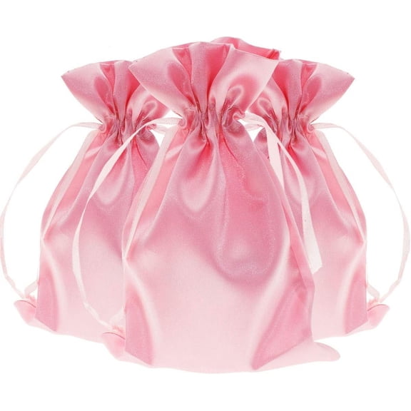 Charming 4" x 6" Light Pink Satin Gift Bags - Perfect for Jewelry, Wedding Favors & Christmas (50 Count)