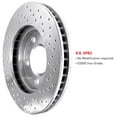 thumbnail image 5 of For 1982-1985 Nissan 720 R1 Concepts Front Silver Zinc Cross Drilled Brake Rotors, 5 of 5