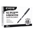 thumbnail image 3 of EYEYE 0.5mm Black Rollerball Pens 25 Pack, Extra Fine Point Roller Ball Pen Quick Dry, Liquid Ink Pens Fine Point Smooth Writing Pen for Journaling, Note Taking, Office Supplies, 3 of 4