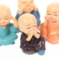 thumbnail image 2 of Shisuyan 4pcs Car Dashboard Monk Statue Small Buddha Statue Resin Small Monk Decors, 2 of 9