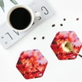 thumbnail image 5 of Bingfone Vintage Autumn Maple Leaves Leather Drinks Coasters With Set Of 6,Suitable For Home Kitchen,Coffee Cup Coasters Home Gift, 5 of 9