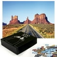 thumbnail image 3 of Ambesonne Arizona Jigsaw Puzzle, Long Road at Valley Trip, Heirloom-Quality Fun Activity for Family Durable Cardboard, 1000 pcs, Multicolour, 3 of 6