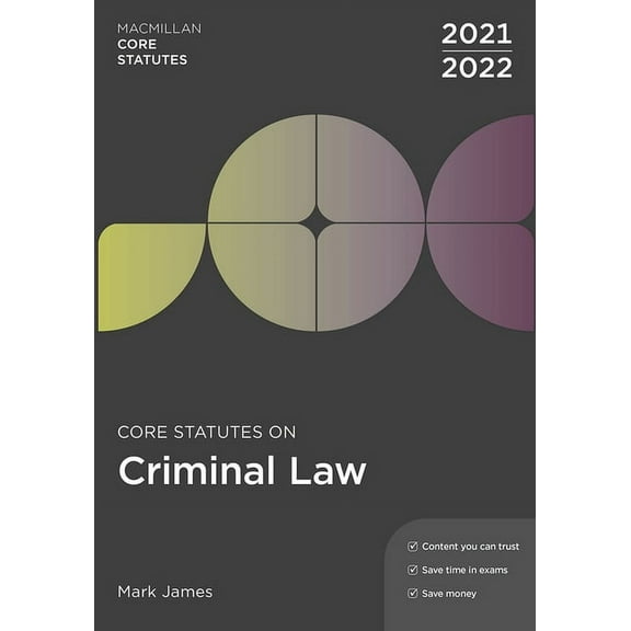 Hart Core Statutes Core Statutes on Criminal Law 2021-22, Book 61, (Paperback)