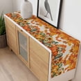 thumbnail image 4 of Thanksgiving Table Runner - 36 Inch Long, Kitchen Dining Table Runner Dresser Scarves, Fallen Maple Leaves Orange Green Pumpkin Farmhouse Decor for Coffee Tables Wedding Party Banquet, 4 of 8