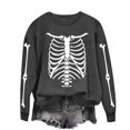 thumbnail image 4 of Inverlee Halloween Sweatshirts for Women Plus Size Pumpkin Ghost Graphic T-shirt Work Round Neck Sweatshirt Long Sleeve Dressy Casual Pullover Tops Halloween Clothes, 4 of 6
