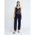 thumbnail image 2 of Devil Wears Prada Scoop Collection Women’s and Women's Plus High Rise Pleated Trousers, 30" Inseam, Sizes 0-26W, 2 of 5