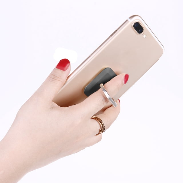 Soporte para teléfono móvil con anillo de dedo de 360 grados para teléfono inteligente (gris)