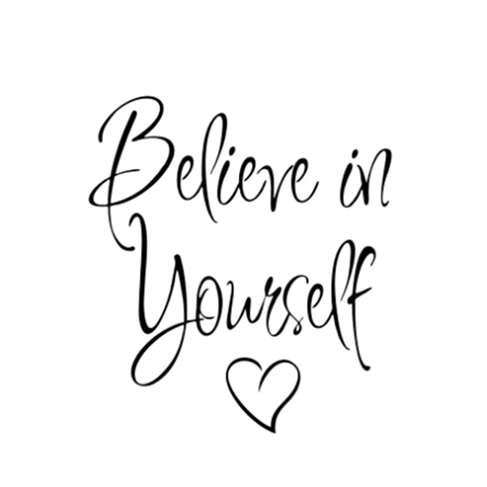 PWFE Believe in Yourself Decal Wall Quote Sayings Stickers Quotes Vinyl