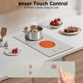 thumbnail image 4 of Cooksir 2 Burner Electric Cooktop - 3200W Built-in 12 Inch Electric Stove White, 220V Two Burner Ceramic Cook Top with Safety Lock, 99-Min Timer, Sensor Touch, 220-240V Hard Wired, Beige (No Plug), 4 of 8