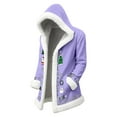 thumbnail image 5 of FUZHIQ Christmas Jacket for Kids Boys Santa Claus Xmas White Trim Open Front Hoodies Winter Warm Hooded Coat, 5 of 5