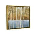 thumbnail image 2 of Stupell Industries Birch Tree Lake Landscape Blue Gold Nature Painting Metallic Gold Framed Floating Canvas Wall Art, 24x30, by James Wiens, 2 of 5