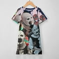thumbnail image 3 of Terrifier Girls Short Sleeve Dress Soft Cute Designs Dresses Casual T-Shirt Dress 130CM, 3 of 7