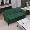 thumbnail image 2 of 55" Small Loveseat Sofa for Small Spaces,Leather Upholstered 2-Seater Sofa Couch Single Casual Sofa Chair for Living Room Office,Green, 2 of 8
