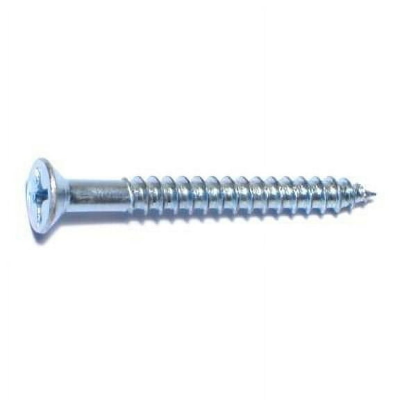 #7 x 1-1/2" Zinc Phillips Flat Head Wood Screws WSFS-164 (100 pcs)