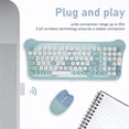 thumbnail image 3 of Keyboard and Mouse Combo, Cute Mixed Color Keyboard Mouse Set, 2.4Ghz 98 Keys Ergonomic Keyboard with Auto Sleeping, Silent Computer Mouse for Win 98 7 8 10 11 PC Laptop, 3 of 8