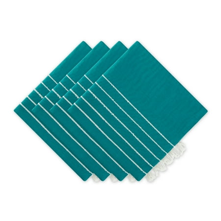 

Teal Stripe Tassel Napkin (Set of 4)
