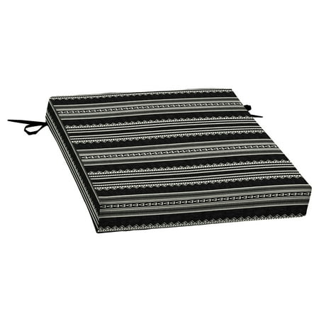 - Mainstays Black Global Stripe 21 x 21 in. Outdoor Dining Seat Cushion