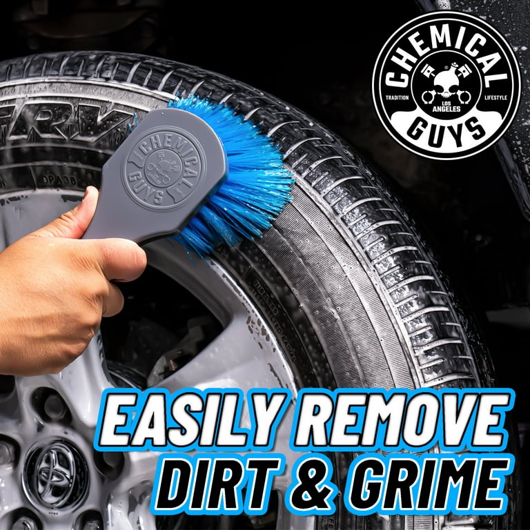 Chemical Guys ACCG05 Big Blue Stiffy Heavy Duty Tire & Upholstery Cleaning  Brush for All Vehicles