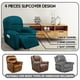 thumbnail image 2 of Funda de sillón reclinable ULTICOR para 1 asiento, terciopelo elástico, color verde azulado oscuro, 2 of 7
