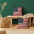 thumbnail image 2 of 4th of July Pillow Covers 18x18 Set of 2, American Flag Patriotic Decorations Throw Pillow Covers Linen Farmhouse Independence Day Cushion Case for Couch Sofa Summer Home Outdoor Decor, 2 of 5