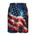 thumbnail image 5 of Xysaqa American Flag Board Shorts, Mens Swim Trunks, Big & Tall Men's Swimwear, USA Flag Printed Beach Shorts Swimming Bathing Suits 3X 4X 5X Summer Savings, 5 of 5