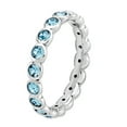 thumbnail image 4 of Sterling Silver March Swarovski Ring, 4 of 5
