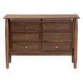 thumbnail image 3 of Baxton Studio Alyssa Japandi Walnut Brown Wood 6-Drawer Dresser, 3 of 10