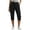*Black, variant on Women's Elastic Waist Capri Pants, Casual Cropped Trousers with Pockets for Summer and Everyday Wear Coffee,Women's Plus S