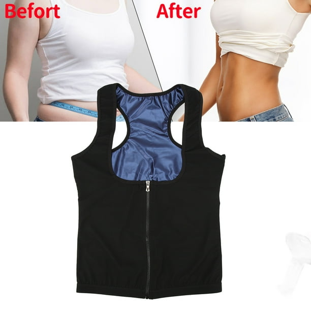 Chaleco de Sauna con Cremallera para Sudar y Adelgazar Durante el Entrenamiento Deportivo y de Yoga Chaleco de Sauna para Adelgazar Comodo para Entrenamiento de Sudoracion para ANGGREK Otros Walmart e...