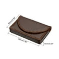 thumbnail image 2 of Uxcell PU Leather Magnetic Closure Name Cards Case Business Card Holder Brown, 2 of 5