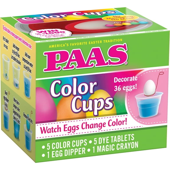 PAAS Easter Egg Decorating and Dye Kit, Color Cups
