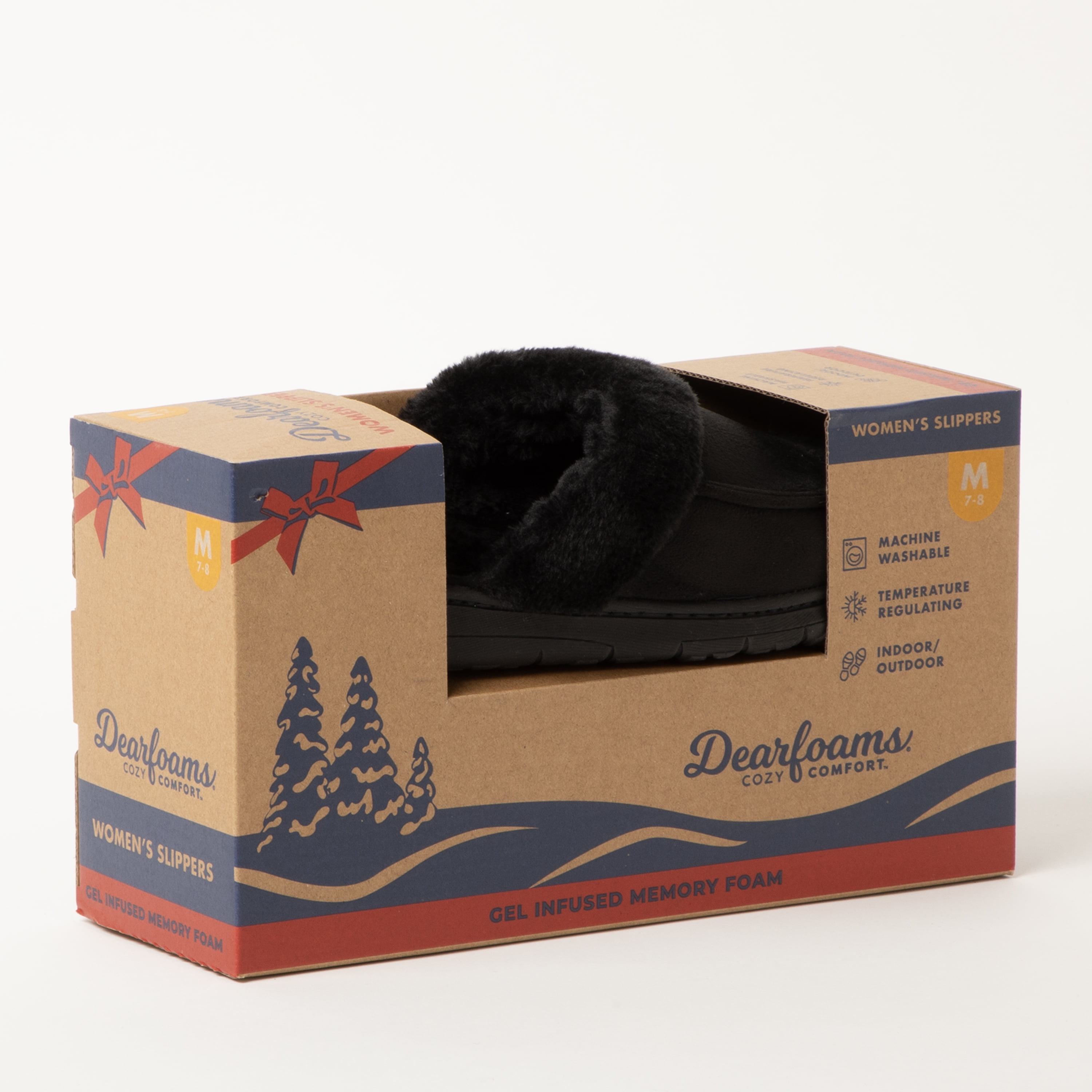 Dearfoams Cozy Comfort Women s Microsuede Moc Toe Scuff Slippers