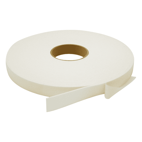JVCC Polyethylene Foam Tape [Double-Sided, Closed Cell, 1/16 inch thick] (DC-PEF06A): 1 in. x 36 yds. x 1/16 in. thick (White)