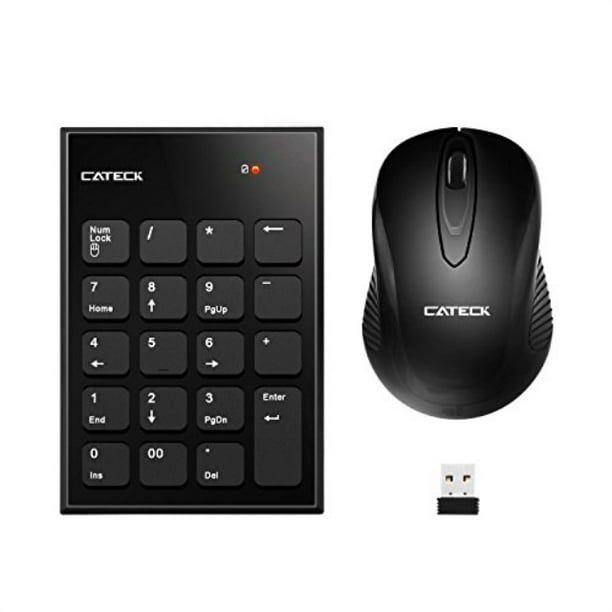 Numeric Keypad & Mouse Combo, Cateck 2.4G Wireless Mini USB Number Pad Keyboard and Mouse combo