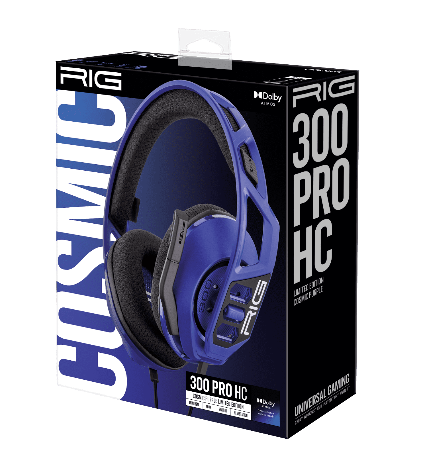 RIG 300 PRO HC Premier Universal Wired Gaming Headset for XBOX Series X|S, XBOX One, PlayStation PS4, PS5, PC, Nintendo Switch, Switch 2 – Cosmic Purple