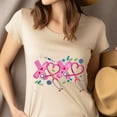 thumbnail image 4 of XOXO Nurse T-Shirt for Women, Pink Stethoscope and Bandage Graphic Tee, Black, Size S, 4 of 6