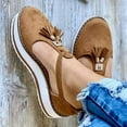 thumbnail image 3 of Sandals, Women Simple Antiskid Closed Toe Buckle Tassel TStrap Platform Sandals Shoes, 3 of 3