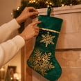 thumbnail image 3 of Christmas Stockings, Classic Holiday Xmas Stocking with Hanging Loop, Gift Bag for Fireplace Mantel, Tree and Family Holiday Decor, 3 of 7