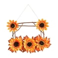 thumbnail image 2 of Fall Front Door Floral Swag, Artificial Thanksgiving Maple Leaves Door Hanging with Daisy Pumpkin, Autumn Harvest Twigs Swag Wreath for Farmhouse Mantel Wall Indoor Outdoor Home Decor, 2 of 6